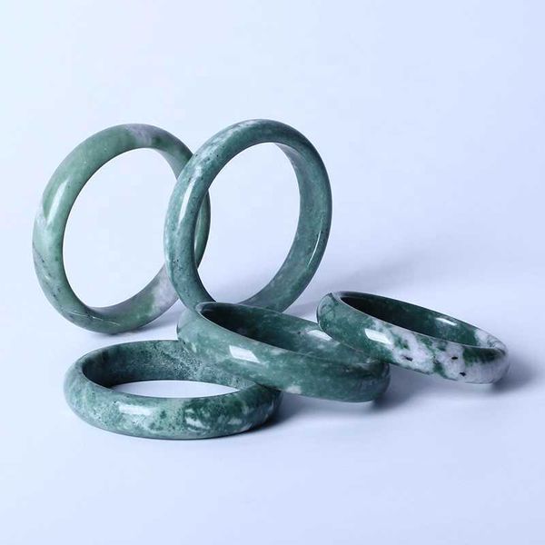 wholesale promotional beautiful green stone bracelets rounded natural stone jade bangle for women, Green;white
wholesale promotional beautiful green stone bracelets rounded natural stone jade bangle for women, Green;white