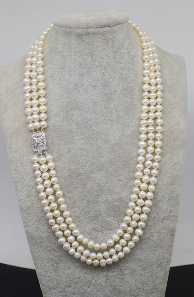 strands strings wow 3rows freshwater pearl white near round 78mm necklace 1921inch nature wholesale fppj 230801, Black
strands strings wow 3rows freshwater pearl white near round 78mm necklace 1921inch nature wholesale fppj 230801, Black