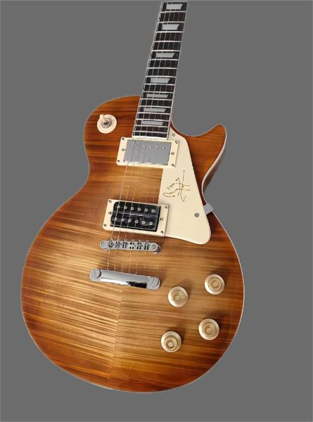 new arrival 1959 jimmy page tiger flame maple-light brown sun burst lp electric guitar mahogany body, chrome hardware258
new arrival 1959 jimmy page tiger flame maple-light brown sun burst lp electric guitar mahogany body, chrome hardware258