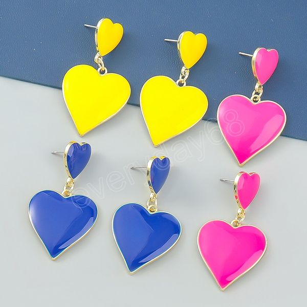 rose blue yellow drop heart earrings for women fashion romantic double layered love heart dangle earrings wedding jewelry, Silver
rose blue yellow drop heart earrings for women fashion romantic double layered love heart dangle earrings wedding jewelry, Silver