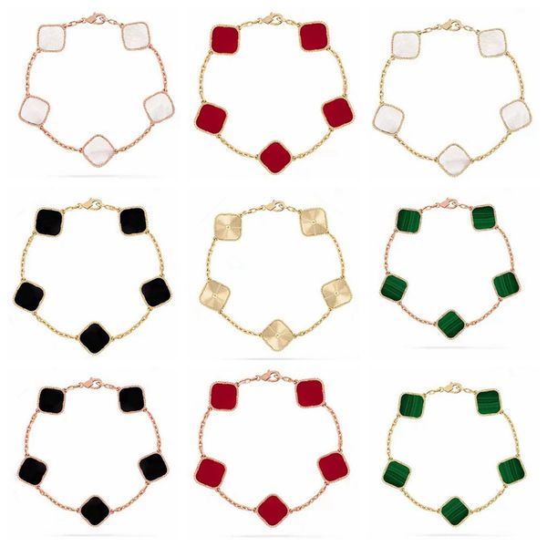 Classic Design 4 Leaf VAN Clover Charm Bracelet 18K Gold Stainless Steel Jewelry for Women Gift
Classic Design 4 Leaf VAN Clover Charm Bracelet 18K Gold Stainless Steel Jewelry for Women Gift
