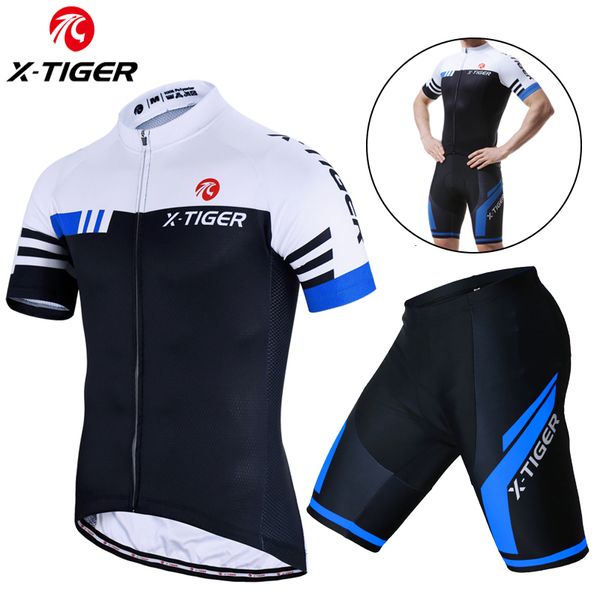 Image of Cycling Jersey Sets XTIGER Set Men&#039;s Summer Outdoor Sport Bicycle Wear Clothing Breathable Bike Clothes MTB Suit 230801