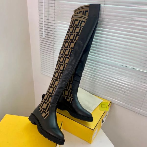 designer boots zucca knitted sock-style flats tall boots rockoko -jacquard stretch fabric black over-knee- high boot for women luxury design
designer boots zucca knitted sock-style flats tall boots rockoko -jacquard stretch fabric black over-knee- high boot for women luxury design