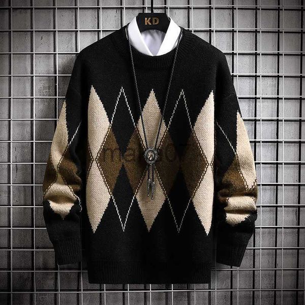 men's sweaters winter new fashion argyle sweater men knitwear thick warm knitted pullover mens sweaters casual loose male jumpers j2308, White;black
men's sweaters winter new fashion argyle sweater men knitwear thick warm knitted pullover mens sweaters casual loose male jumpers j2308, White;black