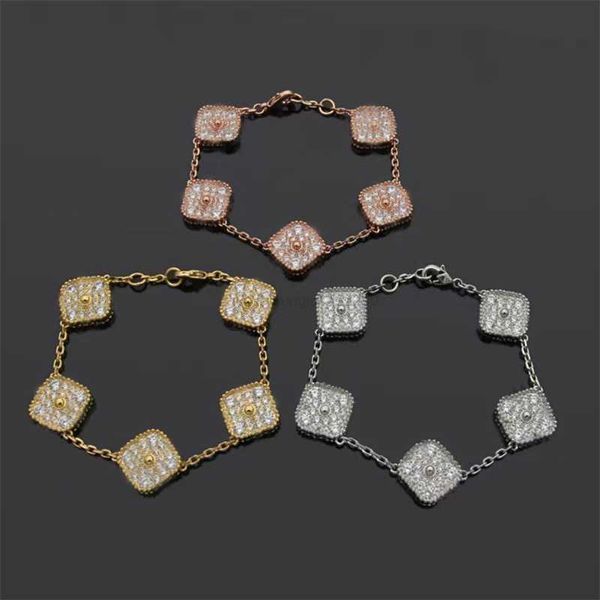brand classic 2023 crystal chain bracelet fashionable charm fourleaf grass full diamond women's bracelet designer bracelet, Black
brand classic 2023 crystal chain bracelet fashionable charm fourleaf grass full diamond women's bracelet designer bracelet, Black