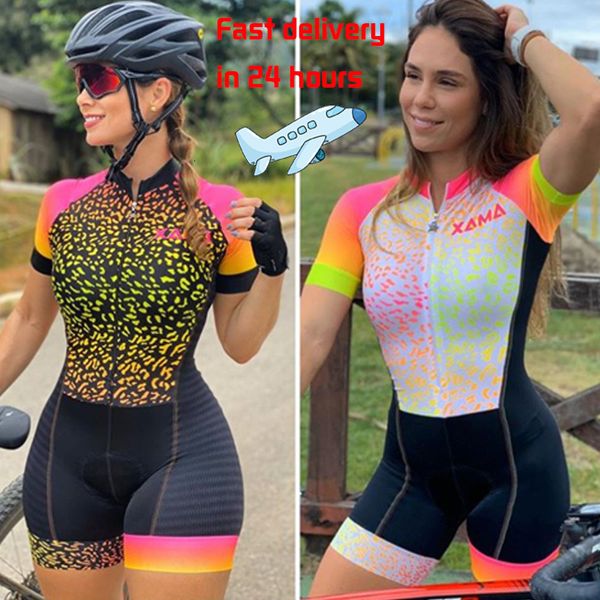Image of Cycling Jersey Sets 2023 XAMA Pro Low Price Women&#039;s Profession Triathlon Suit Clothes Biking Skinsuits Coupa De Ciclismo Rompers Jumpsuit 20D Kits 230801