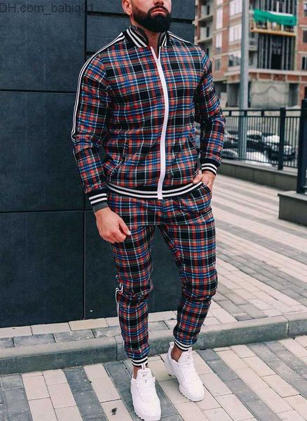 men's tracksuits new zipper set colorful plaid men casual autumn tracksuit set male sweatshirt pocket fashion jackets men tracksuit set, Gray
men's tracksuits new zipper set colorful plaid men casual autumn tracksuit set male sweatshirt pocket fashion jackets men tracksuit set, Gray