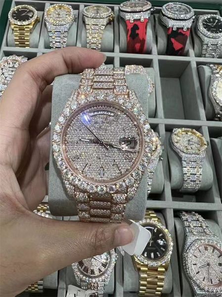 luxury mens watch for men designer movement watches diamond moissanite watch montre iced out watch automatic men's montre luxe mens lux, Slivery;brown
luxury mens watch for men designer movement watches diamond moissanite watch montre iced out watch automatic men's montre luxe mens lux, Slivery;brown
