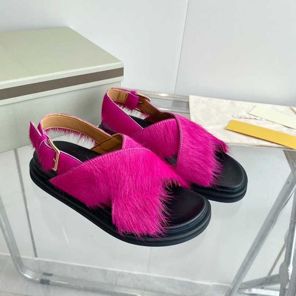 35-40 horsehair mar fussbett crossover sandals ni cross strap slingback logo slides luxury horsehair mules designer women shoes slippers fur, Black
35-40 horsehair mar fussbett crossover sandals ni cross strap slingback logo slides luxury horsehair mules designer women shoes slippers fur, Black