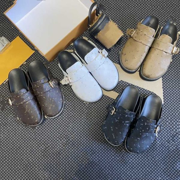couple cosy comfort clog sandals designer women men flat leather mules monograms buckle closed toe slippers 2023 fashion platform slides loa, Black
couple cosy comfort clog sandals designer women men flat leather mules monograms buckle closed toe slippers 2023 fashion platform slides loa, Black