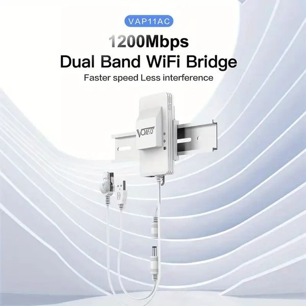 Image of Boost Your WiFi Signal Range Instantly with Mini Dual Band AC1200 WiFi Bridge - USB/DC Powered for DVR/IP Camera/VAP11AC
