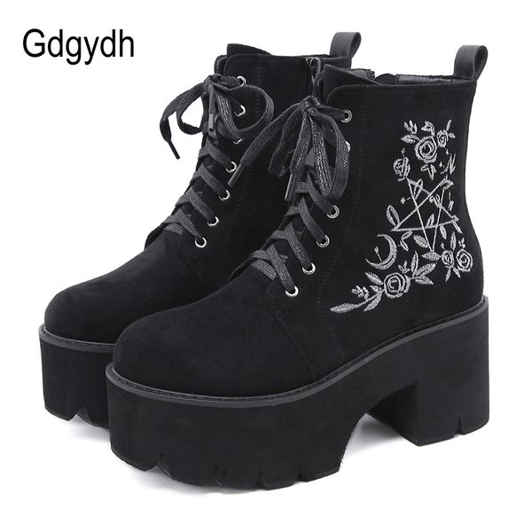 boots gdgydh fashion flower platform chunky punk suede leather womens gothic shoes nightclub lace up back zipper 230801, Black
boots gdgydh fashion flower platform chunky punk suede leather womens gothic shoes nightclub lace up back zipper 230801, Black