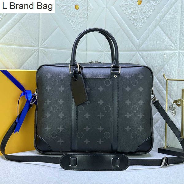 l bag designer bag mens large capacity portable briefcase solid color leather shoulder bag vintage embossed bag #46457 1mp5, Black
l bag designer bag mens large capacity portable briefcase solid color leather shoulder bag vintage embossed bag #46457 1mp5, Black
