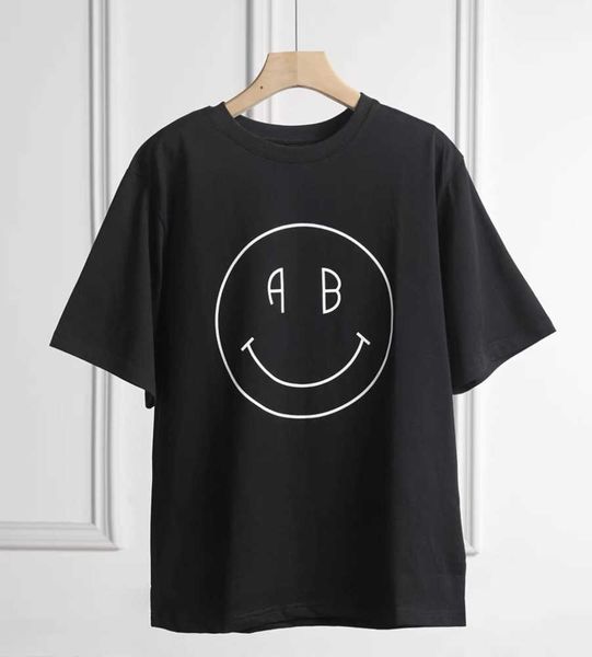 23ss women designer t shirt pullover simple summer cotton beach t-shirt anines commuting round-neck smiling face printed bings fashion short, White
23ss women designer t shirt pullover simple summer cotton beach t-shirt anines commuting round-neck smiling face printed bings fashion short, White