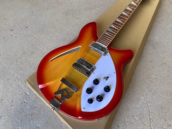6 string semi hollow body electric guitar cherry burst basswood body tailpiece bridge 360 guitarra ing
6 string semi hollow body electric guitar cherry burst basswood body tailpiece bridge 360 guitarra ing