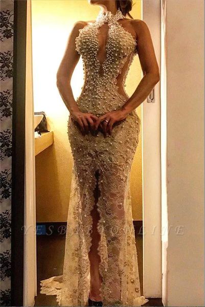 2023 high neck lace mermaid prom dresses vintage pearl beaded high side split evening gown long open back formal dresses bc271, Black;red
2023 high neck lace mermaid prom dresses vintage pearl beaded high side split evening gown long open back formal dresses bc271, Black;red