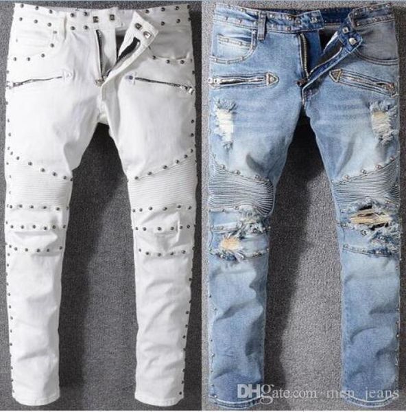 street trend new punk style rivet jeans mens slim feet straight trousers apparel pants fashion pants9113684, Blue
street trend new punk style rivet jeans mens slim feet straight trousers apparel pants fashion pants9113684, Blue