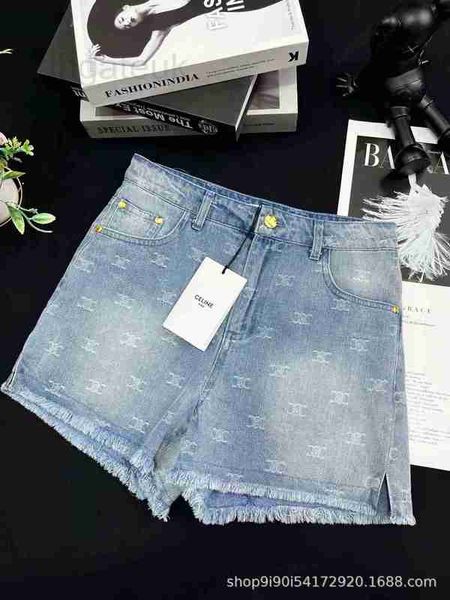 women's jeans designer summer new raw edge denim shorts with all over printed letters for stylish slim versatile fit aih1, Blue
women's jeans designer summer new raw edge denim shorts with all over printed letters for stylish slim versatile fit aih1, Blue