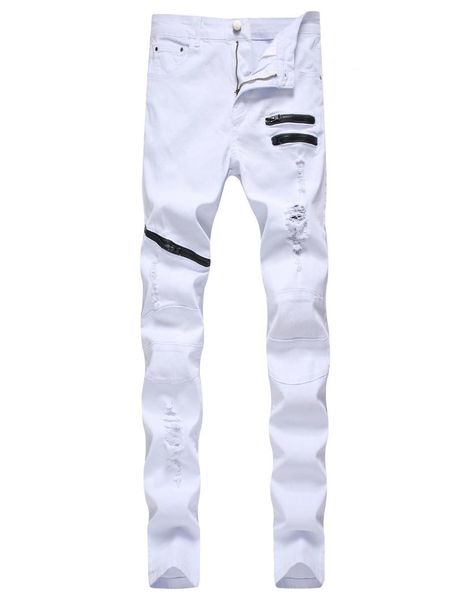 men039s jeans us size slim fit biker men multi zipper elastic cotton denim red black white 28421113558, Blue
men039s jeans us size slim fit biker men multi zipper elastic cotton denim red black white 28421113558, Blue
