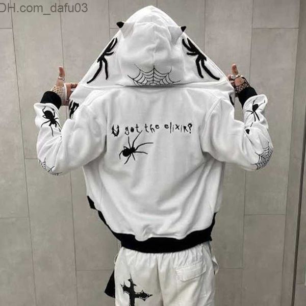 men's hoodies sweatshirts y2k spider print graphic zipper hoodie sweatshirt men's hoodie street clothing harajuku gothic super dal, Black
men's hoodies sweatshirts y2k spider print graphic zipper hoodie sweatshirt men's hoodie street clothing harajuku gothic super dal, Black