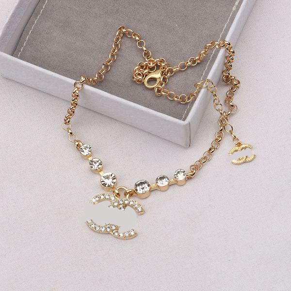 20style luxury designer brand double letter necklaces chain 18k gold plated rhinestone sweater newklace for women wedding jewerlry accessori, Silver
20style luxury designer brand double letter necklaces chain 18k gold plated rhinestone sweater newklace for women wedding jewerlry accessori, Silver