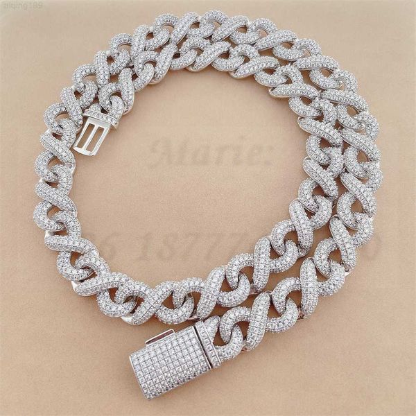 13mm infinite moissanite necklace iced out cuban chain luxury diamond cuban link luxury hip hop necklace, Silver
13mm infinite moissanite necklace iced out cuban chain luxury diamond cuban link luxury hip hop necklace, Silver