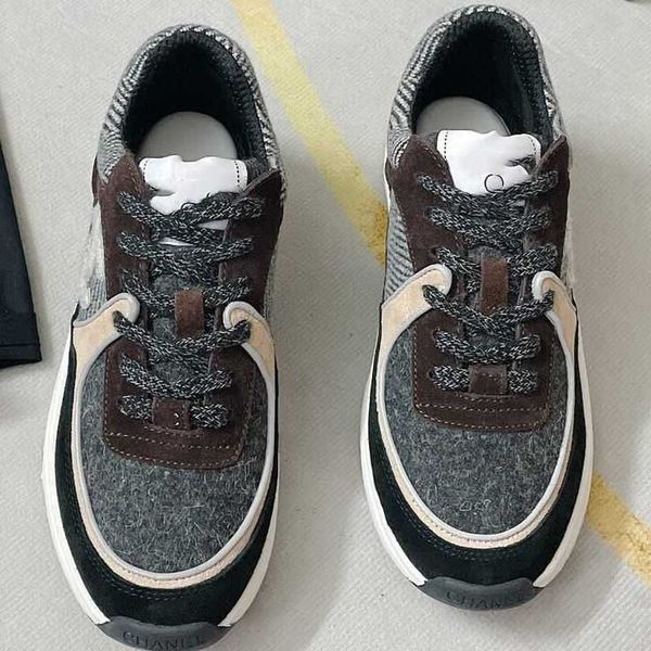 shoes autumn new little fragrant sports shoes women's color paired tweed genuine leather thick sole heightened shoes, Black
shoes autumn new little fragrant sports shoes women's color paired tweed genuine leather thick sole heightened shoes, Black