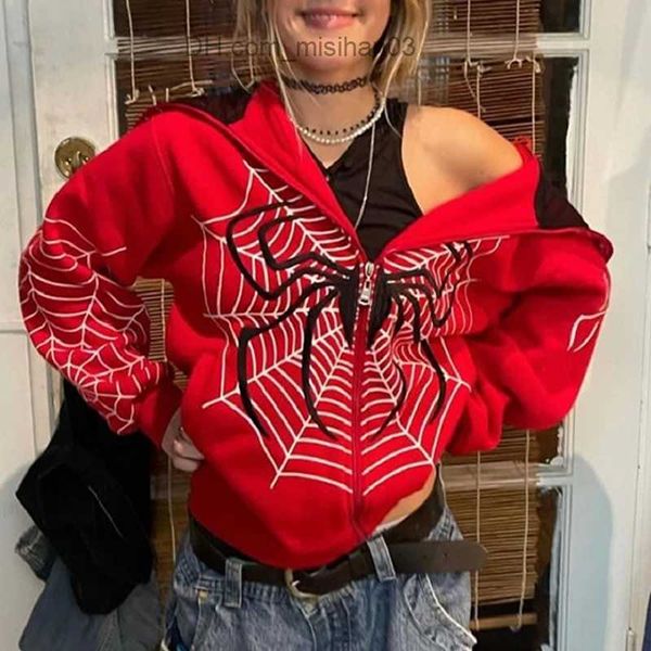 men's hoodies sweatshirts 2023 red spider web hoodie sweatshirt zipper warm harajuku punk grunge y2k clothing women's hip hop swea, Black
men's hoodies sweatshirts 2023 red spider web hoodie sweatshirt zipper warm harajuku punk grunge y2k clothing women's hip hop swea, Black