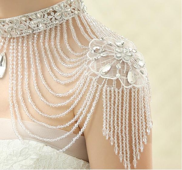 fashion ladies women wedding shoulder necklace with tassel crystal rhinestone high neckline women wedding dress accessories2238707, White
fashion ladies women wedding shoulder necklace with tassel crystal rhinestone high neckline women wedding dress accessories2238707, White