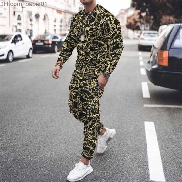 men's tracksuits men sportswear 3d printing streetwear jogging pants 2-piece set luxury retro sweatshirt long sleeve t-shirt+trousers t, Gray
men's tracksuits men sportswear 3d printing streetwear jogging pants 2-piece set luxury retro sweatshirt long sleeve t-shirt+trousers t, Gray