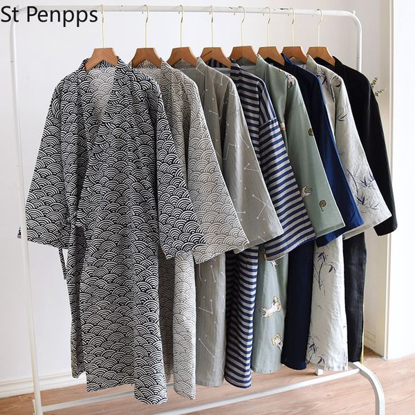 men s robes men cotton sleepwear summer thin fall nightgown couple japanese traditional clothing male kimono yukata long nightdress 230802
men s robes men cotton sleepwear summer thin fall nightgown couple japanese traditional clothing male kimono yukata long nightdress 230802