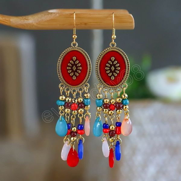 vintage bohemian water drop dangle earrings for women handmade rice bead ethnic long earrings party vacation jewelry, Silver
vintage bohemian water drop dangle earrings for women handmade rice bead ethnic long earrings party vacation jewelry, Silver