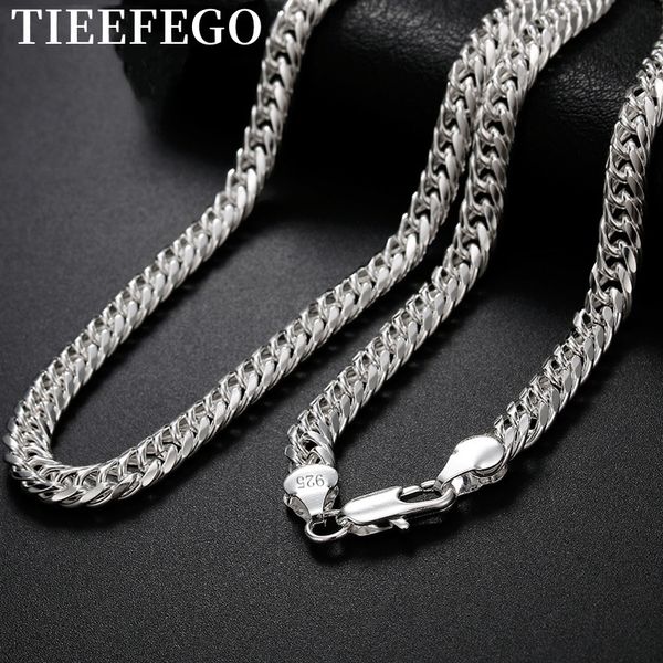 strands strings tieefego 925 sterling silver 202224 inch 6mm side chain necklace for woman man fashion charm jewelry gift 230801, Black
strands strings tieefego 925 sterling silver 202224 inch 6mm side chain necklace for woman man fashion charm jewelry gift 230801, Black