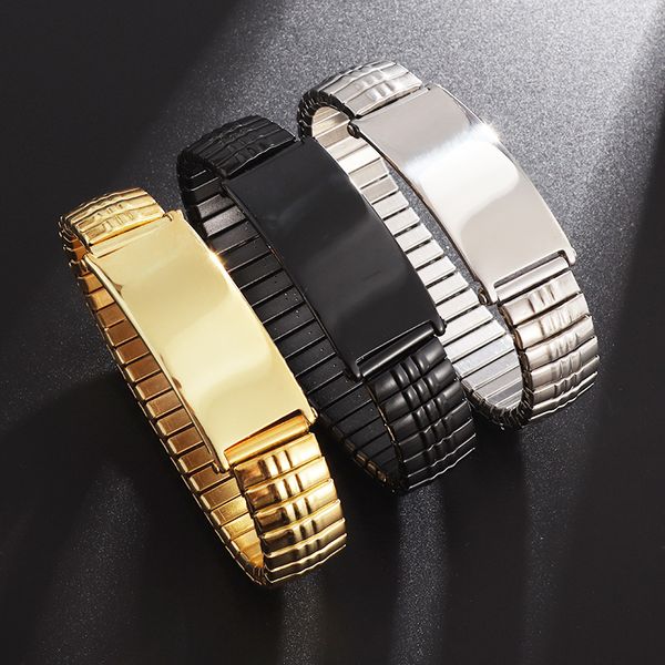 charm bracelets simple metal buckle stainless steel bracelet men and women fashion strap 230801, Golden;silver
charm bracelets simple metal buckle stainless steel bracelet men and women fashion strap 230801, Golden;silver