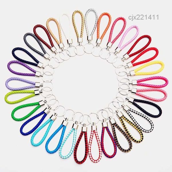 30 color pu leather braided woven keychain rope rings fit diy circle key chains car keyrings jewelry accessories bulk alqe, Silver
30 color pu leather braided woven keychain rope rings fit diy circle key chains car keyrings jewelry accessories bulk alqe, Silver
