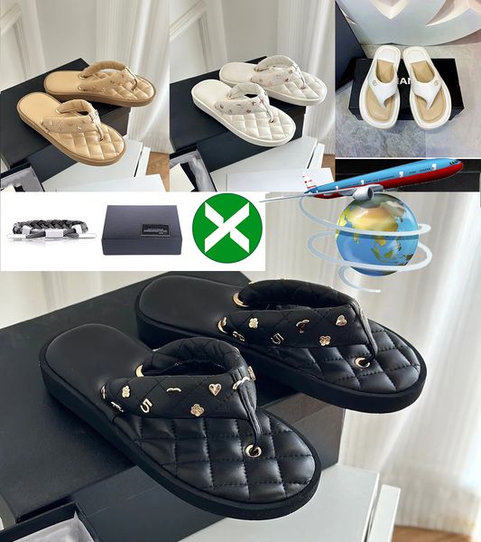 sandals ciabatte with box luxury designer women quilted ch double jelly style casual flat slippers womens flip flops slides macaron sandalia, Black
sandals ciabatte with box luxury designer women quilted ch double jelly style casual flat slippers womens flip flops slides macaron sandalia, Black