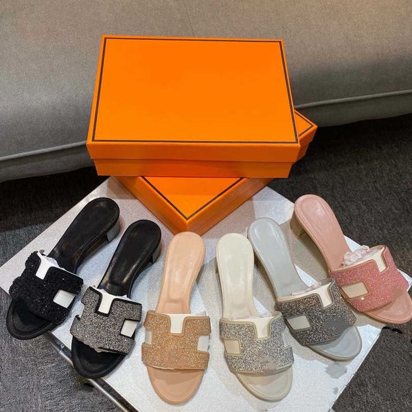 41 colors oasis slippers designer sandal h leather slides women chunky block heels mule glitter luxury designer summer shoes italy style bea, Black
41 colors oasis slippers designer sandal h leather slides women chunky block heels mule glitter luxury designer summer shoes italy style bea, Black