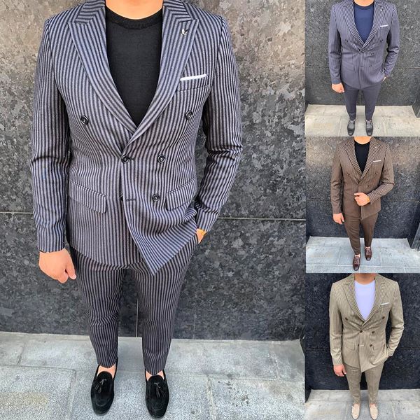 fashion men wedding suits 2 pieces slim fit business stripe groom tuxedo custom prom evening party peaked lapel, Black;gray
fashion men wedding suits 2 pieces slim fit business stripe groom tuxedo custom prom evening party peaked lapel, Black;gray