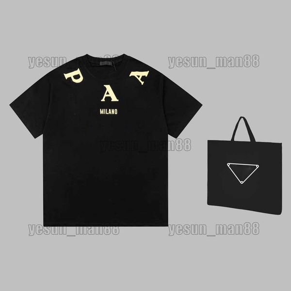 designer luxury prad classic t shirt chest letter printed mens and womens summer breathable high street cotton loose tees, White;black
designer luxury prad classic t shirt chest letter printed mens and womens summer breathable high street cotton loose tees, White;black