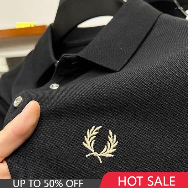 men's polos cotton embroidery polo shirts korea fashion lapel t-shirts short sleeved 2023 summer handsome men clothing luxury camisetas, White;black
men's polos cotton embroidery polo shirts korea fashion lapel t-shirts short sleeved 2023 summer handsome men clothing luxury camisetas, White;black