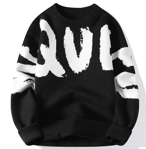 men's sweaters 2023 spring and autumn new men's sweater fashion thickened pullover sweaters large letter print trend long-sleeved, White;black
men's sweaters 2023 spring and autumn new men's sweater fashion thickened pullover sweaters large letter print trend long-sleeved, White;black