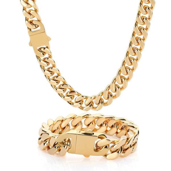 strands strings hoyon 18k gold coating hip hop stainless steel cuban chain spring buckle bracelet cutting necklace 1630 inchs 230801, Black
strands strings hoyon 18k gold coating hip hop stainless steel cuban chain spring buckle bracelet cutting necklace 1630 inchs 230801, Black
