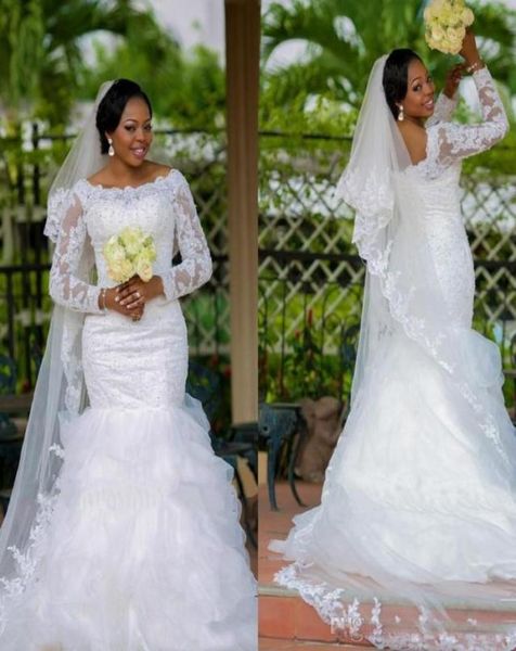 plus size lace mermaid wedding dress with sheer long sleeve beaded lace appliques fit and flare bridal gowns corset bridal gown7454314, White
plus size lace mermaid wedding dress with sheer long sleeve beaded lace appliques fit and flare bridal gowns corset bridal gown7454314, White