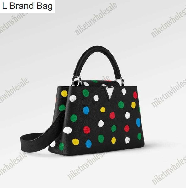 l bag yk capucines handle bag designer dots bags x yk tote bag yayoi kusama 3d dots designer shoulder bag large capacity cross body bag m216, Black
l bag yk capucines handle bag designer dots bags x yk tote bag yayoi kusama 3d dots designer shoulder bag large capacity cross body bag m216, Black