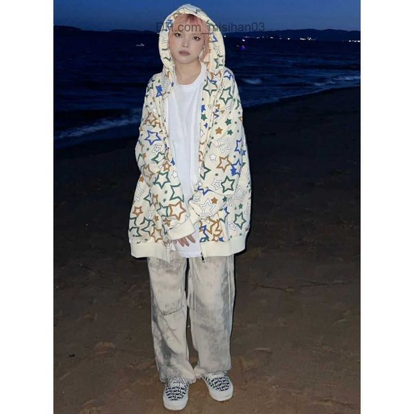 men's hoodies sweatshirts oversized retro star printed zipper hoodie women's jacket sweater loose casual y2k clothing hip-hop stre, Black
men's hoodies sweatshirts oversized retro star printed zipper hoodie women's jacket sweater loose casual y2k clothing hip-hop stre, Black