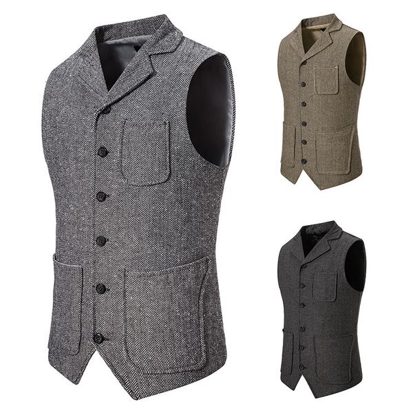 men's vests mens suit vest waistcoat business turndown collar slim herringbone fabric male dress blazer formal party v09 230802, Black;white
men's vests mens suit vest waistcoat business turndown collar slim herringbone fabric male dress blazer formal party v09 230802, Black;white