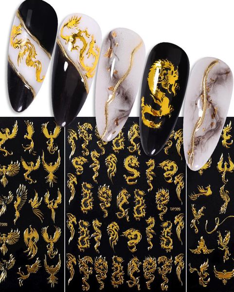 self adhesive colorful nail stickers waterproof gold dragon color phoenix pattern diy 12 styles 3d nails decal manicure art decoration tools, Black
self adhesive colorful nail stickers waterproof gold dragon color phoenix pattern diy 12 styles 3d nails decal manicure art decoration tools, Black