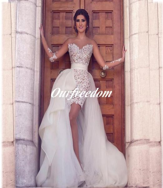 see through long sleeves wedding dresses with removabledetachable tulle organza skirt women special occasion bridal gown 2018099418, White
see through long sleeves wedding dresses with removabledetachable tulle organza skirt women special occasion bridal gown 2018099418, White