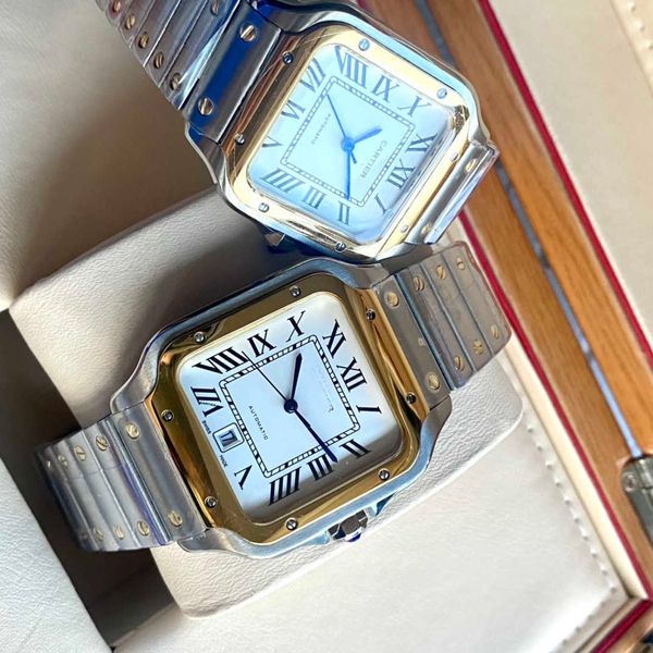 classic elegance wrist watch santos women men watches ucbm mechanical movement motre prx de luxe with box, Slivery;golden
classic elegance wrist watch santos women men watches ucbm mechanical movement motre prx de luxe with box, Slivery;golden