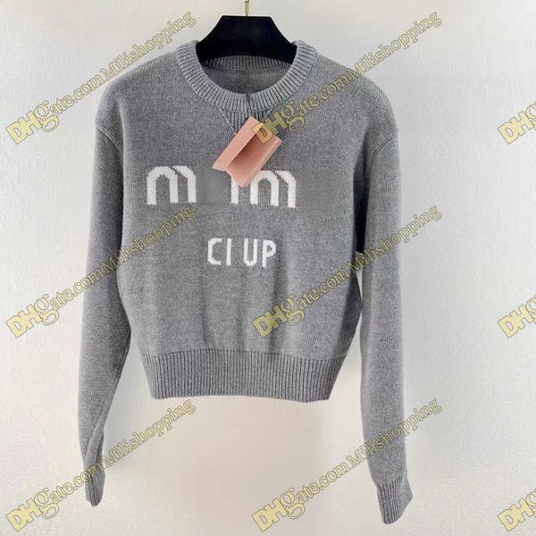 designer women wool sweater miu sweater knitting pullover hoodie womens casual sweatshirt embroidery neck loose short shirt, Black
designer women wool sweater miu sweater knitting pullover hoodie womens casual sweatshirt embroidery neck loose short shirt, Black